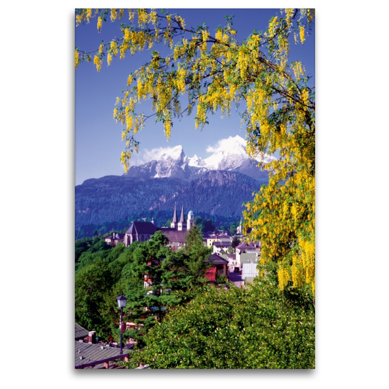 Blick auf Berchtesgaden mit Watzmann