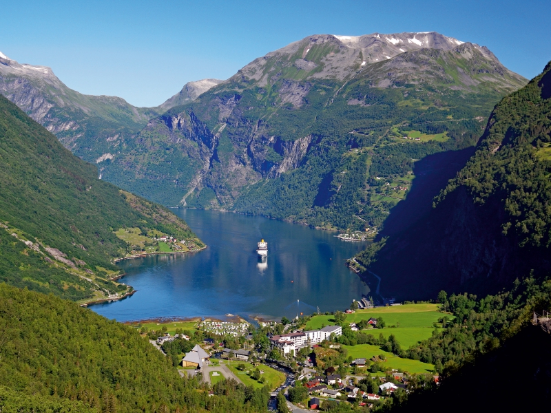 Aussicht auf Geiranger