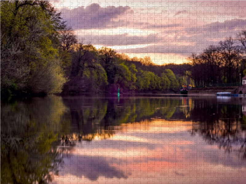 Peißnitzinsel am Abend