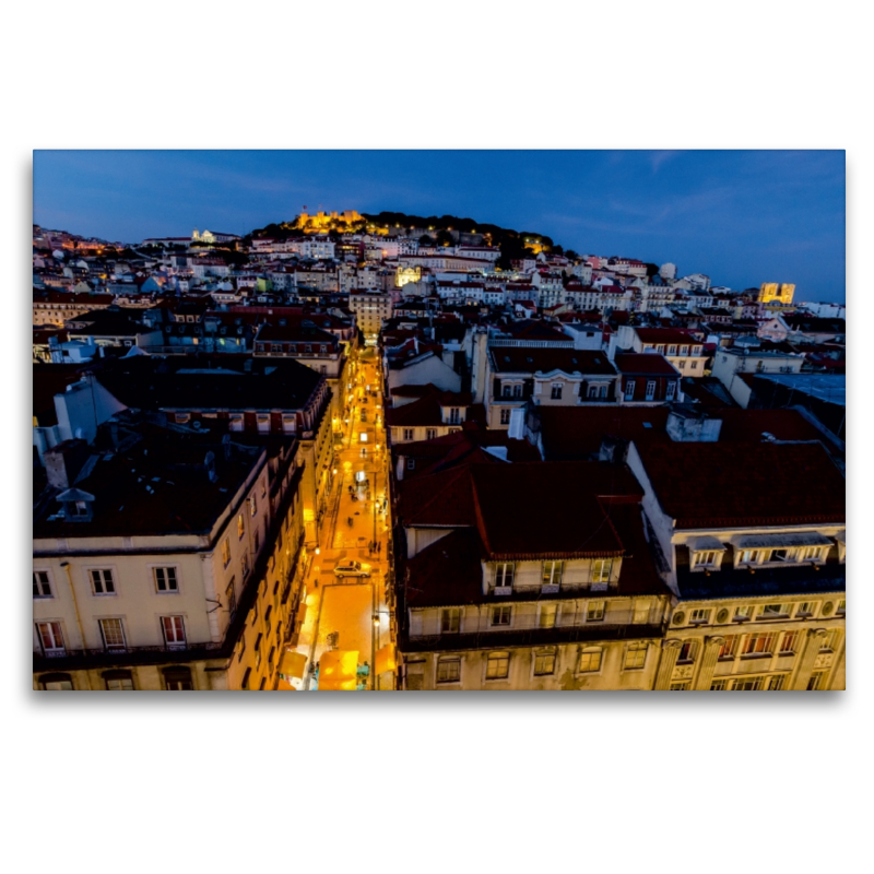 Lissabon, Altstadt, Abend, Blick vom Elevador Santa Justa