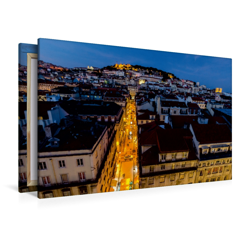 Lissabon, Altstadt, Abend, Blick vom Elevador Santa Justa