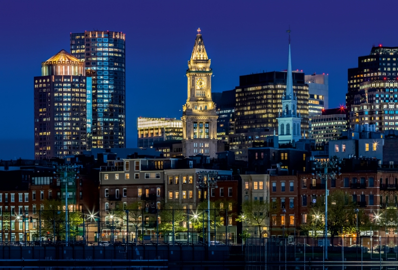 Boston zur blauen Stunde