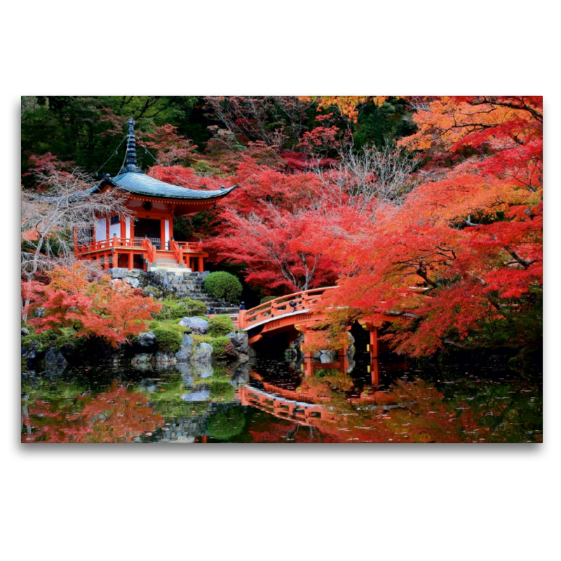 Roter Pavillion im Herbst in Kyoto