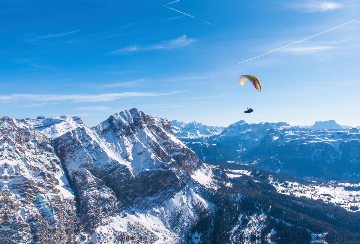 Gleitschirmfliegen in den Dolomiten