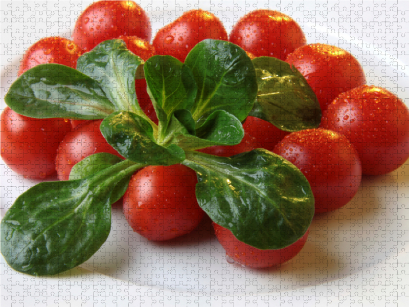 Feldsalat und Tomaten