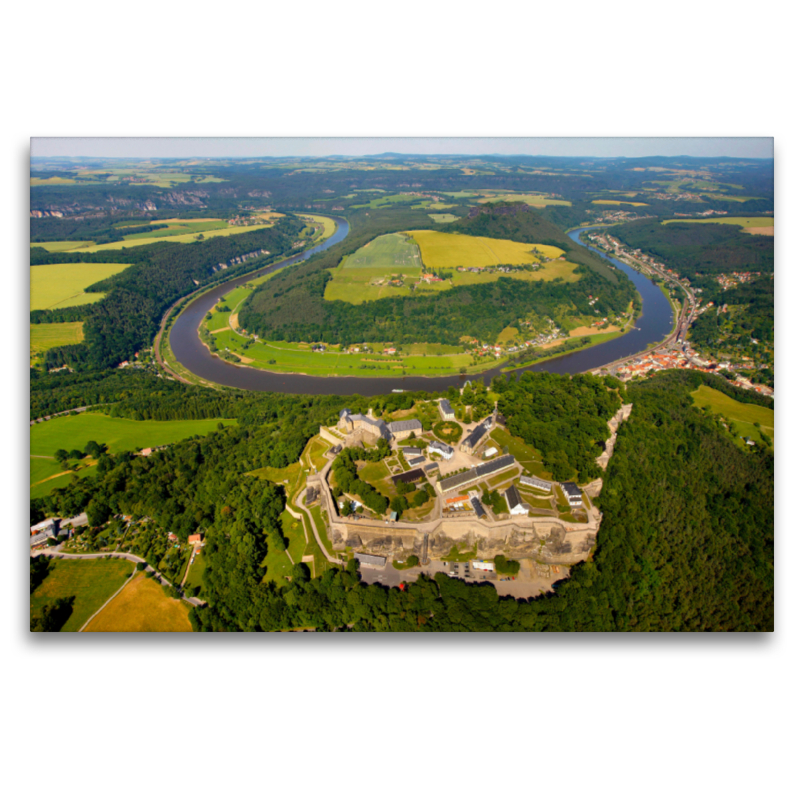 Luftbildd Festung Königstein, Elbsandsteingebirge, Sachsen