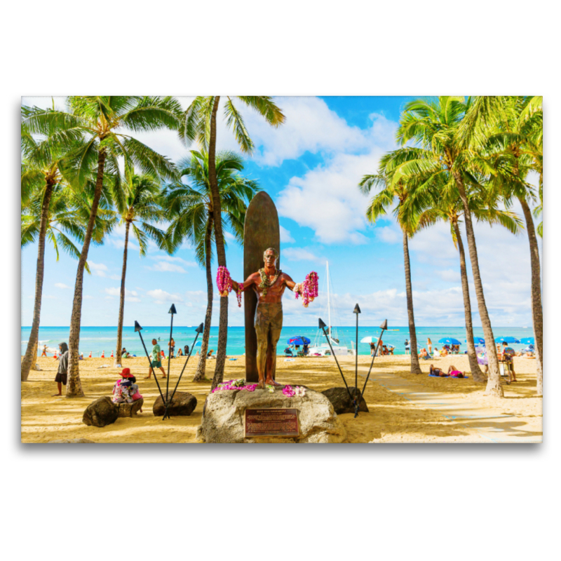 Statue von Duke Kahanamoku, dem Vater des modernen Surfens