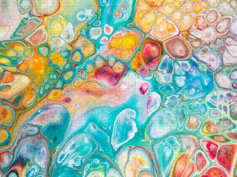 'Pastell', Acrylic Pouring, Abstrakte Malerei von Carola Vahldiek (Ausschnitt)