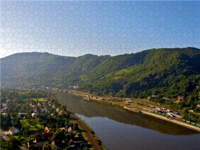 Blick auf die Elbe bei Usti nad Labem