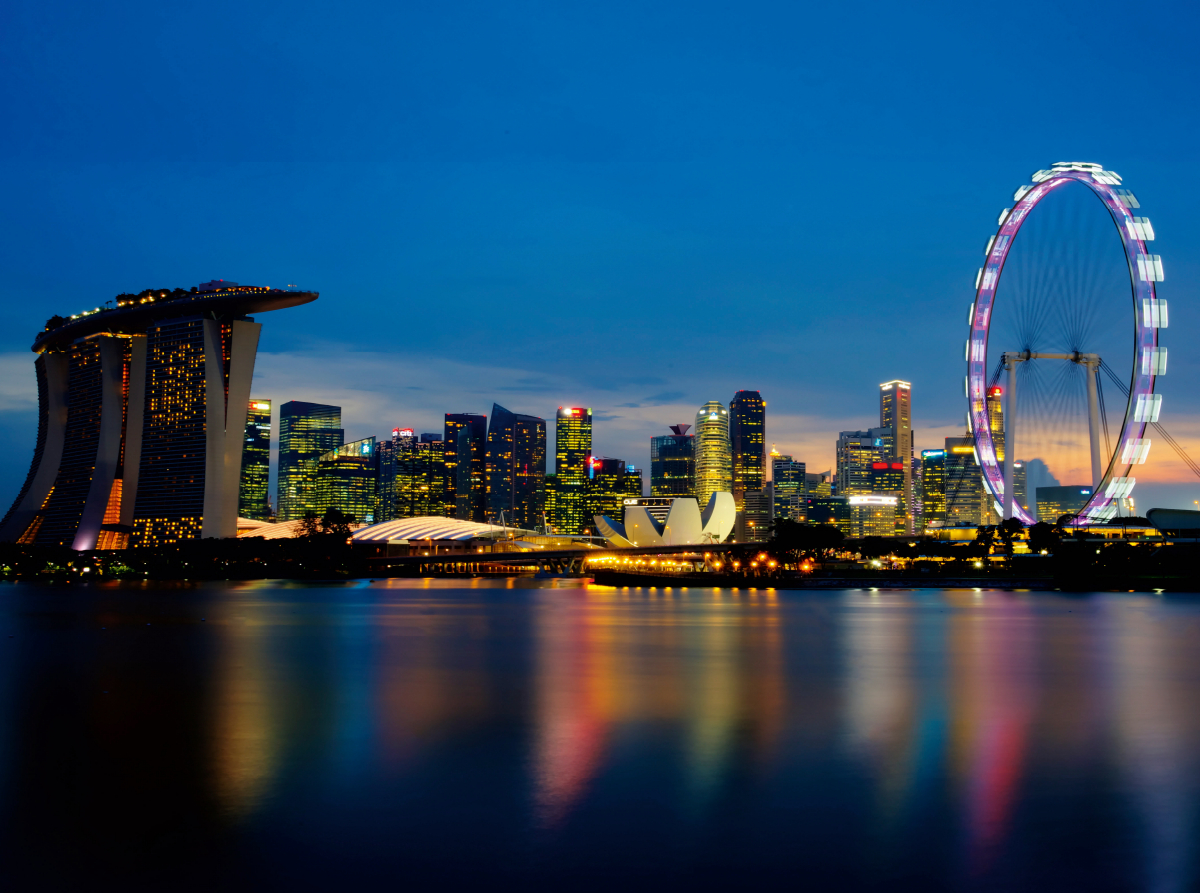 Singapur Stadt der Skylines