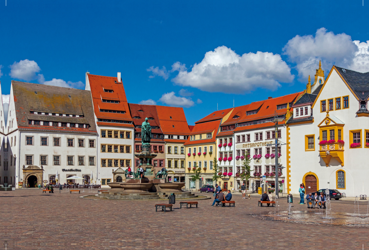 Am Obermarkt in Freiberg