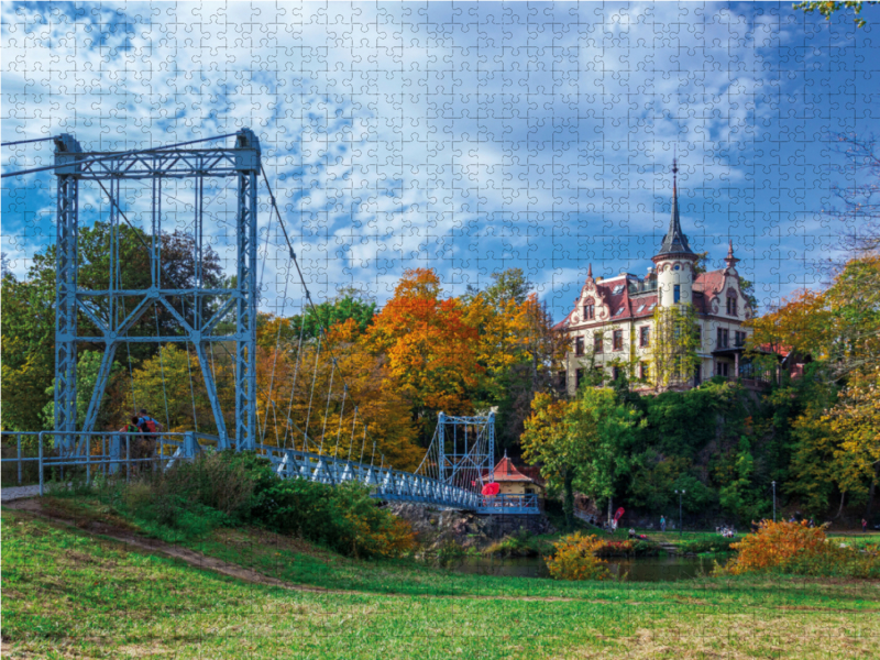 Die Hängebrücke in Grimma