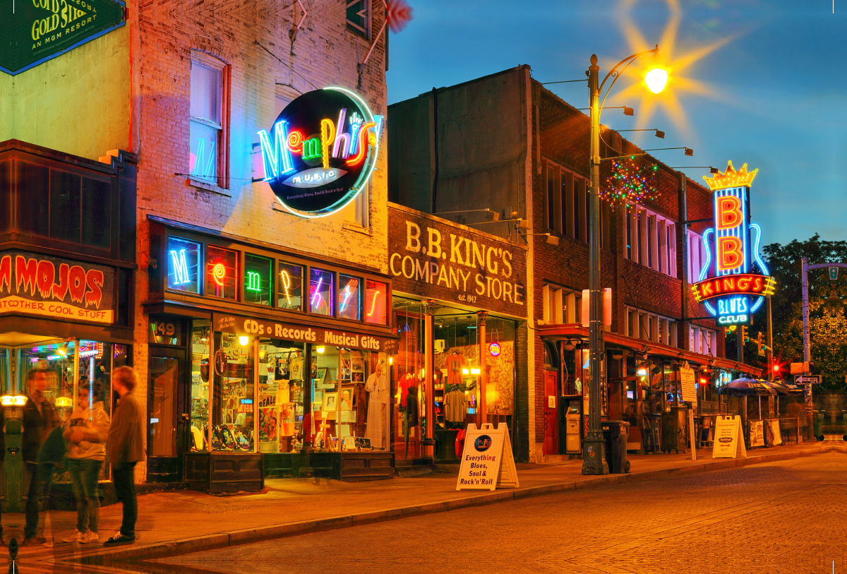 Musikkneipen in der Beale Street, Memphis, Tennessee