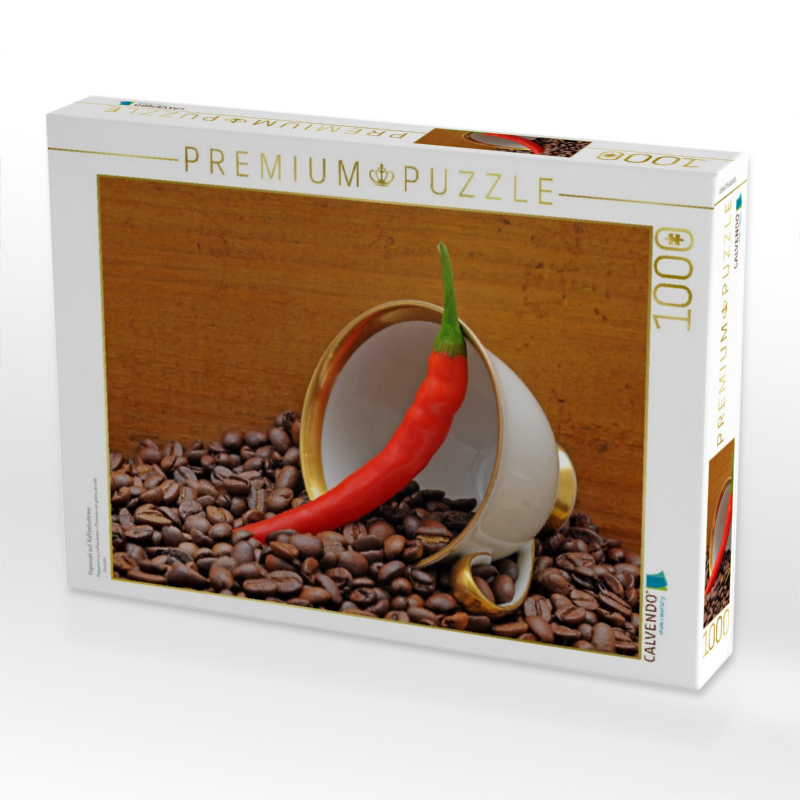 Peperoni auf Kaffeebohnen