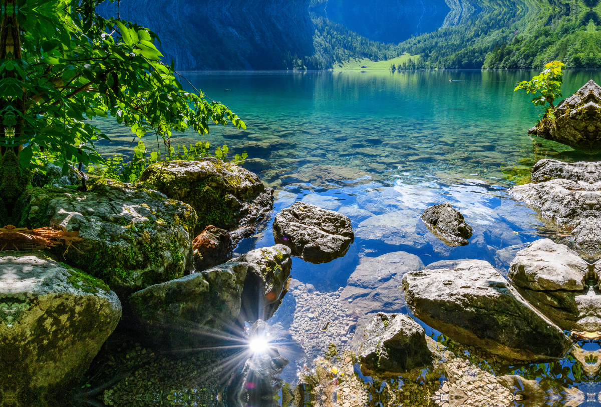 Obersee mit Fischunkelalm in der Ferne