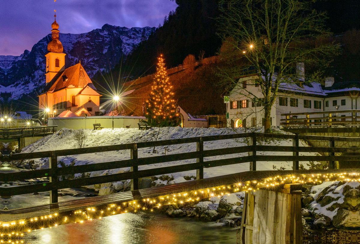 Weihnachtlicher Malerwinkel in Ramsau