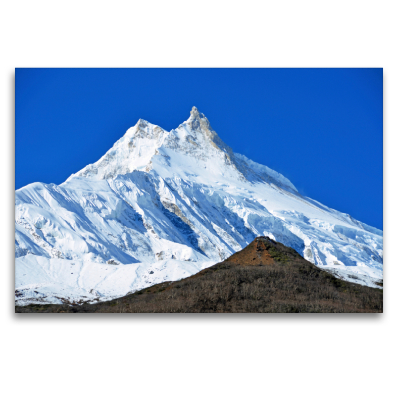 Blick zum 8163 m hohen Manaslu von der Region um Samagaon (3500 m)