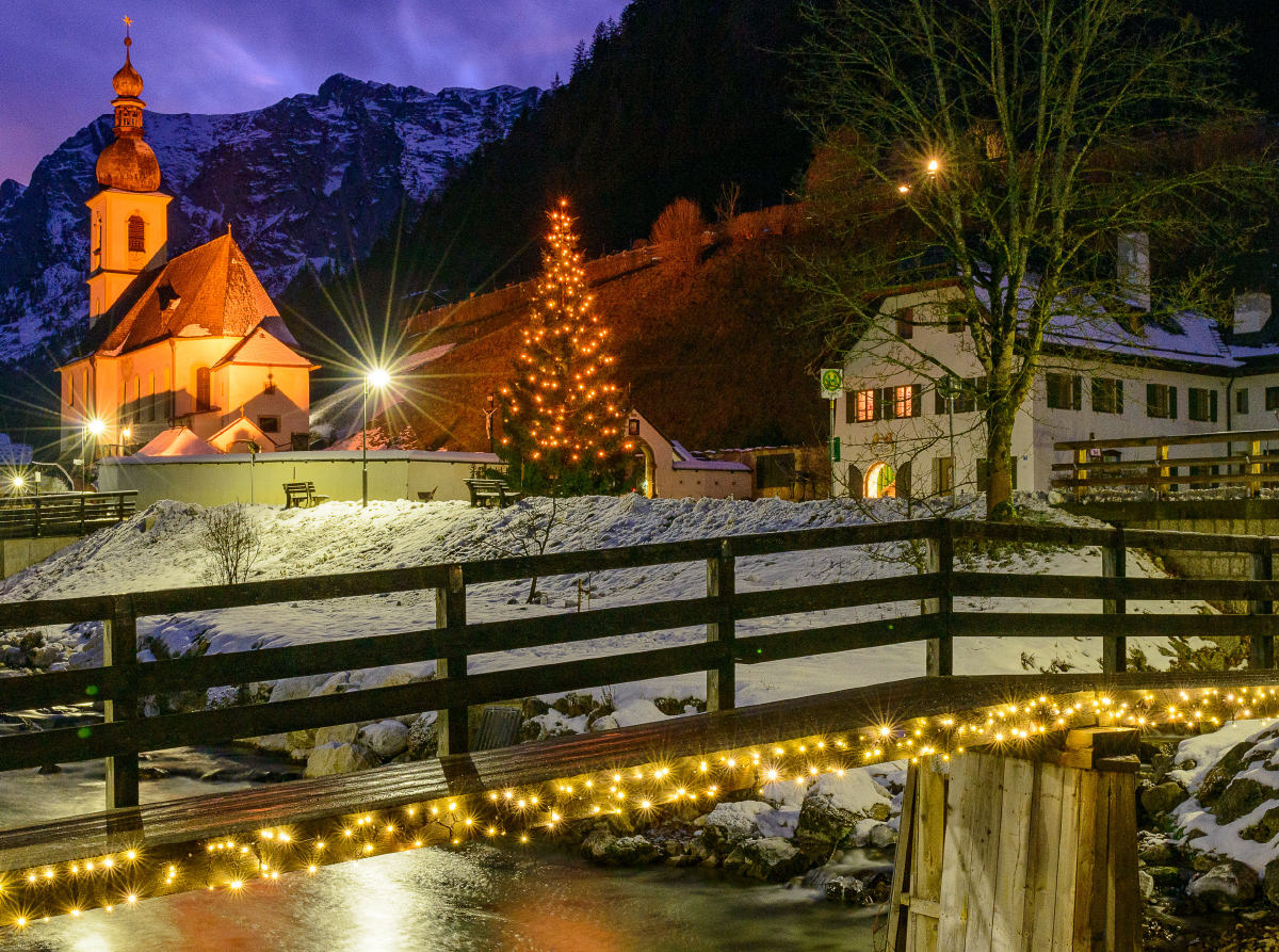 Weihnachtlicher Malerwinkel in Ramsau