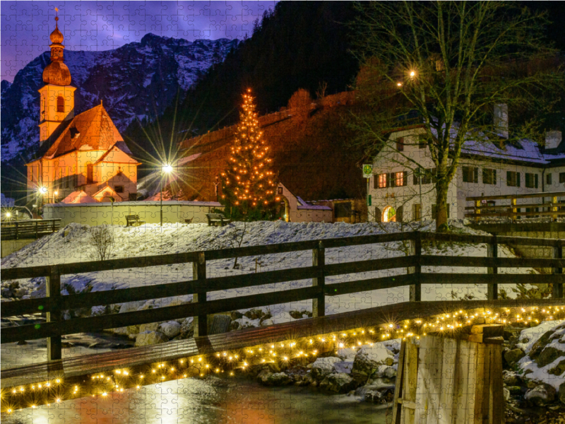 Weihnachtlicher Malerwinkel in Ramsau