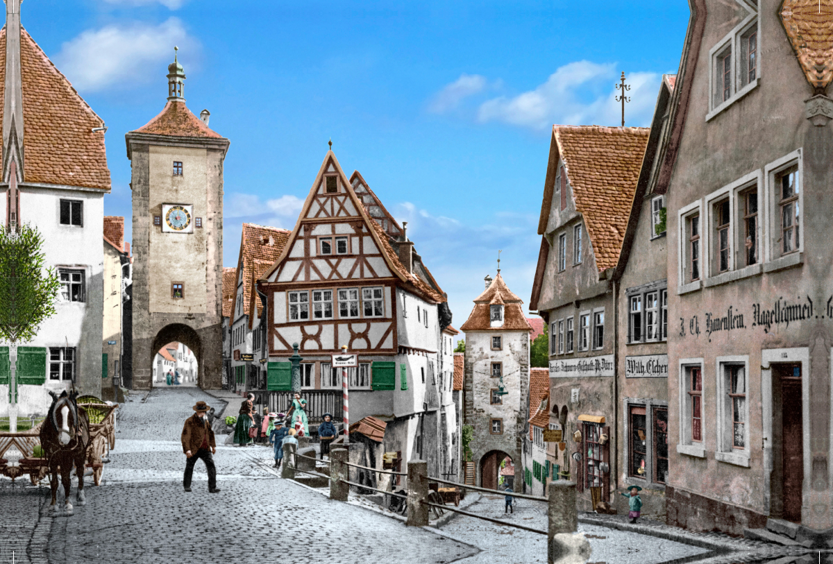 Rothenburg ob der Tauber - Ploenlein um 1900