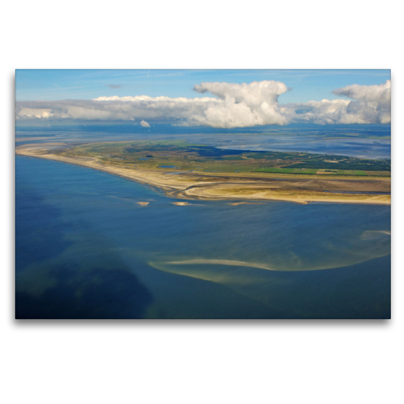 Insel Rømø, im Vordergrund Reste der 1999 untergegangenen Hallig Jorsand