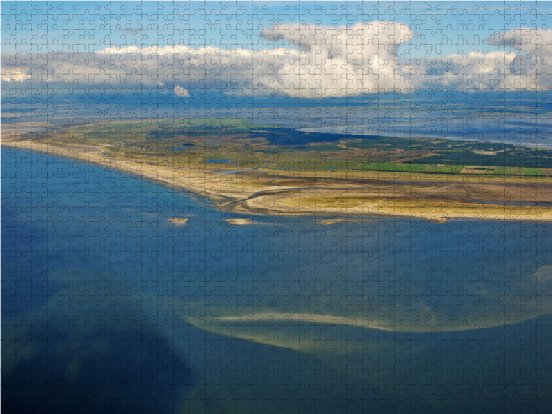 Insel Rømø, im Vordergrund Reste der 1999 untergegangenen Hallig Jorsand