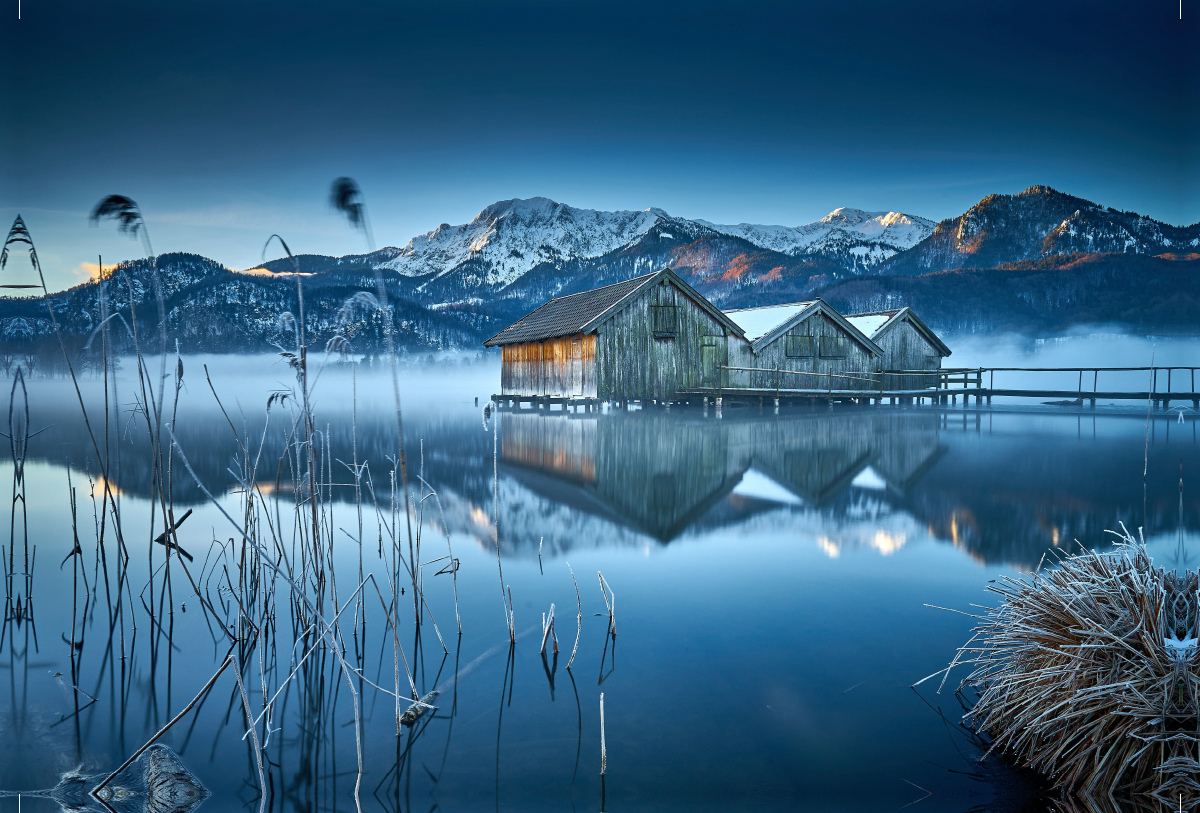 Steghäuser am Kochelsee