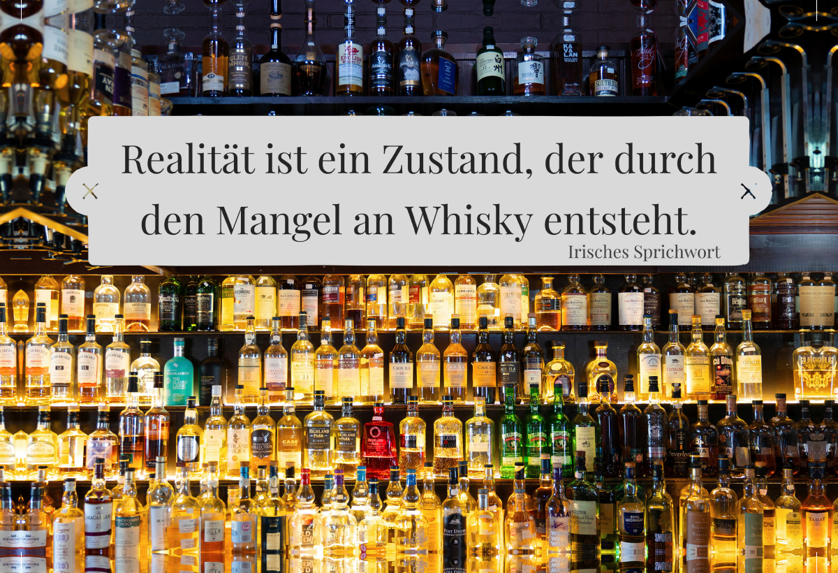 Realität ist ein Zustand, der durch den Mangel an Whisky entsteht.