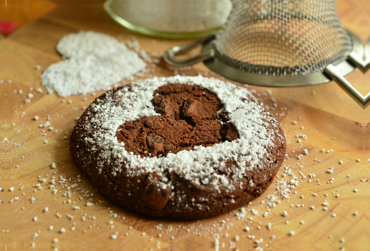 Romantischer Kuchen mit Herz