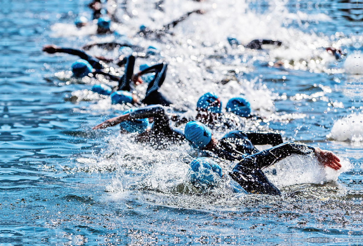 Triathlon: Extremsport hier beim Schwimmen