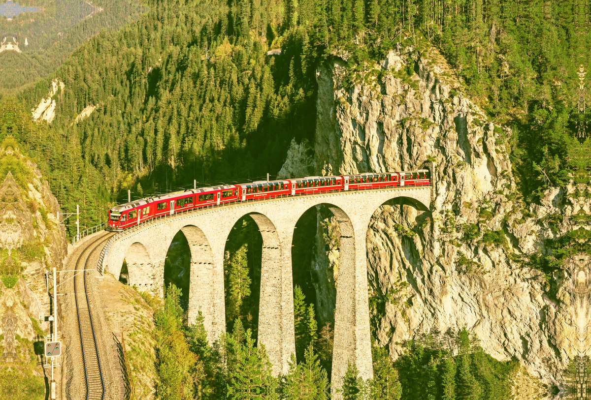 Landwasserviadukt bei Filisur, Schweiz.