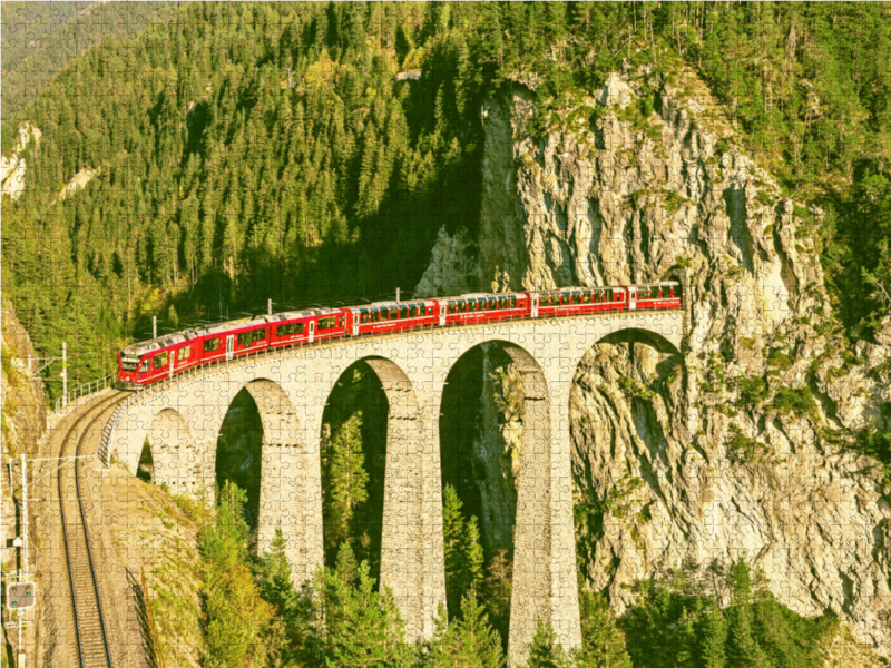 Landwasserviadukt bei Filisur, Schweiz.