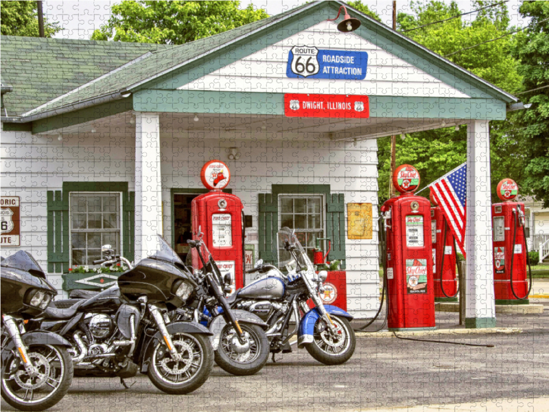 Motorräder an der Route 66, USA.