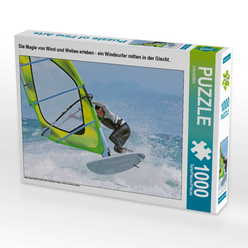 Die Magie von Wind und Wellen erleben - ein Windsurfer mitten in der Gischt.