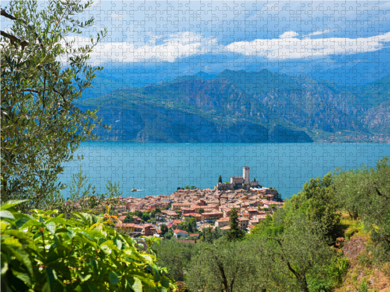 Aussicht von der Panoramastraße auf Malcesine