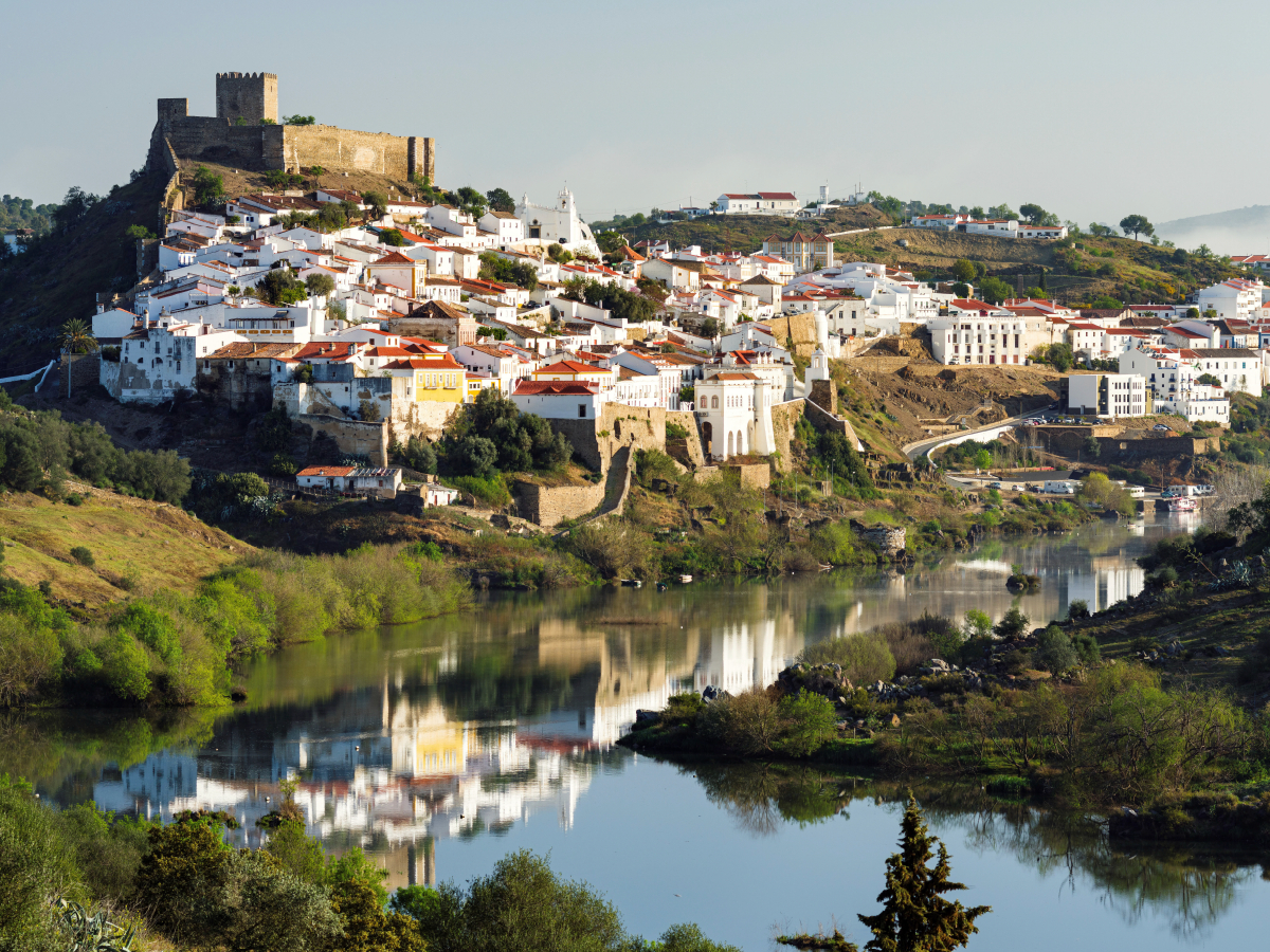 Mértola am Rio Guadiana, Baixo Alentejo, Portugal