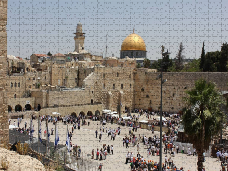 Altstadt von Jerusalem mit Klagemauer und Felsendom