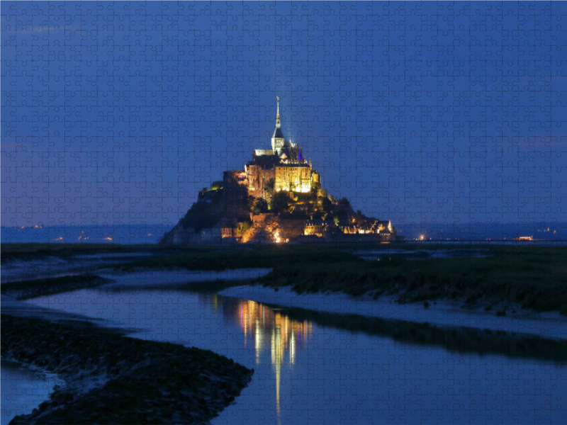 Mont Saint Michel bei Nacht