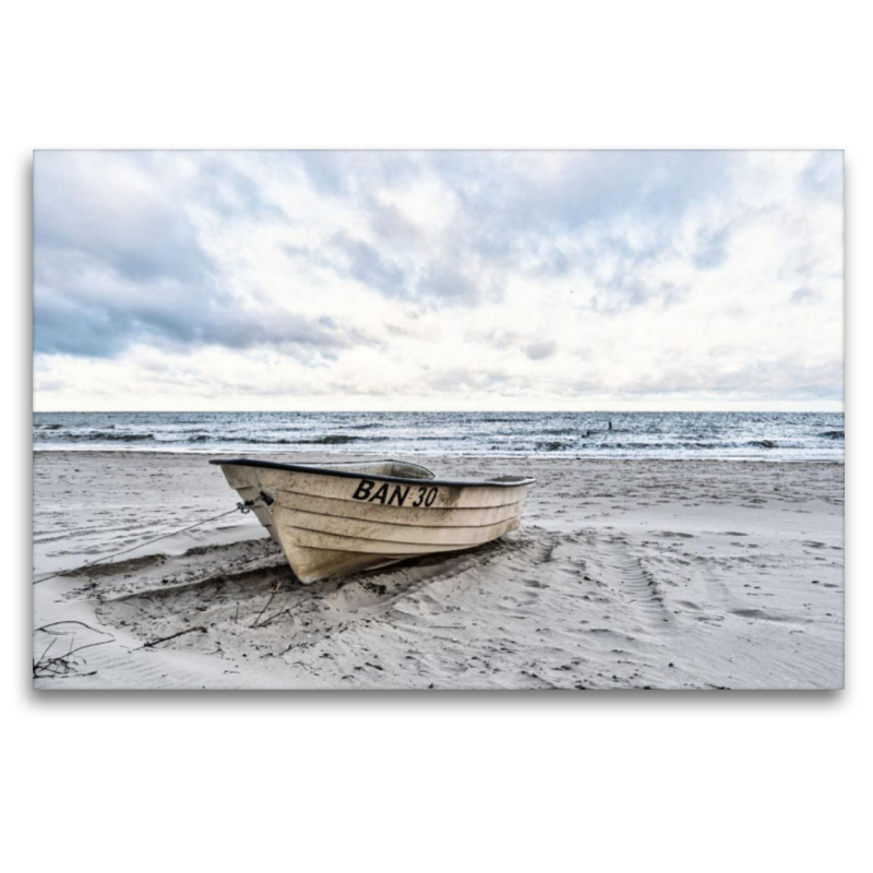 Boot am Strand von Heringsdorf auf der Insel Usedom