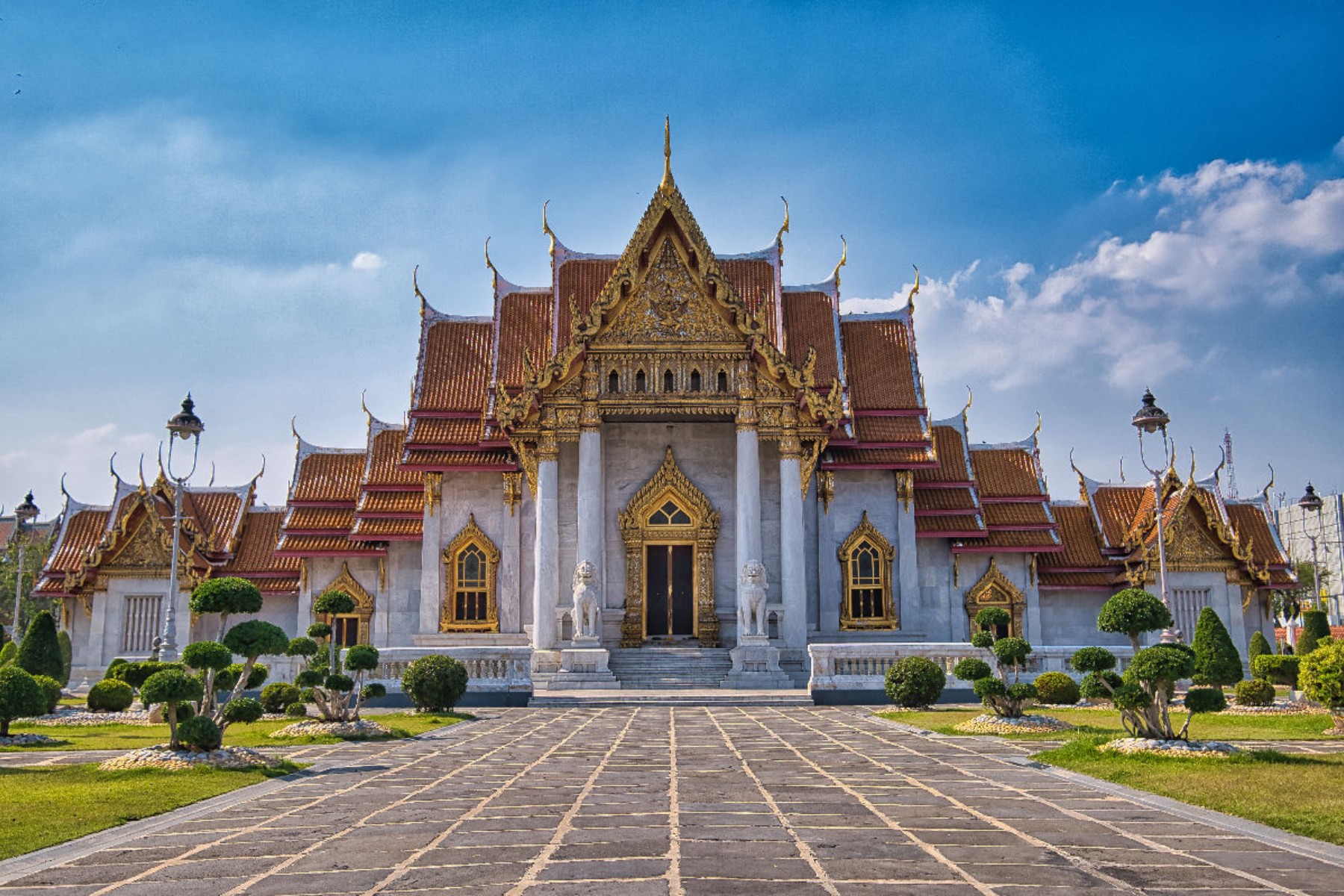 Der bekannte Marmor Tempel aus Bangkok