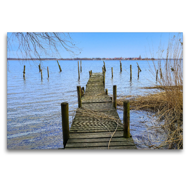 Bootssteg und Blick nach Neuwarp (Polen)