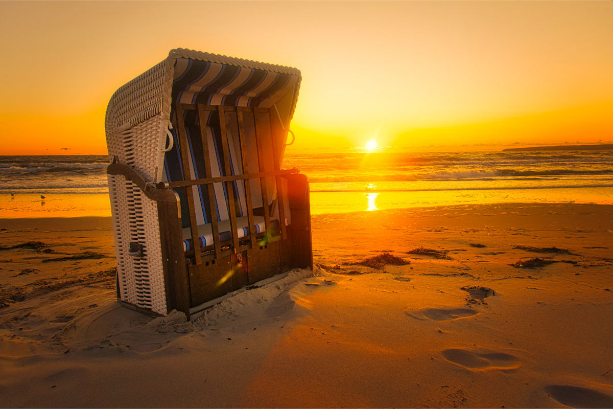 Sonnenuntergang auf der Insel Rügen