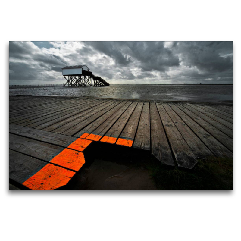 Springflut am Strand von St. Peter-Ording / Böhl