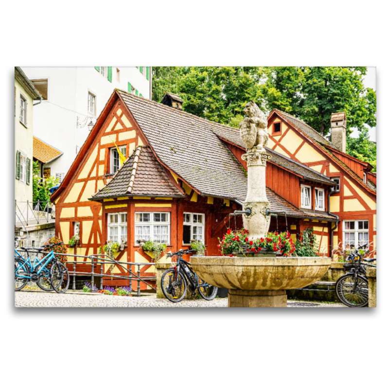 Brunnen in der Altstadt von Meersburg am Bodensee