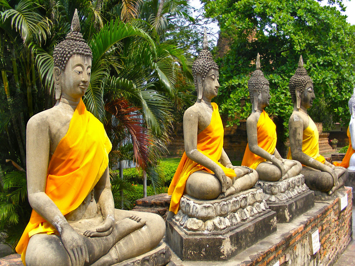 Buddha Statuen in Ayutthaya Thailand