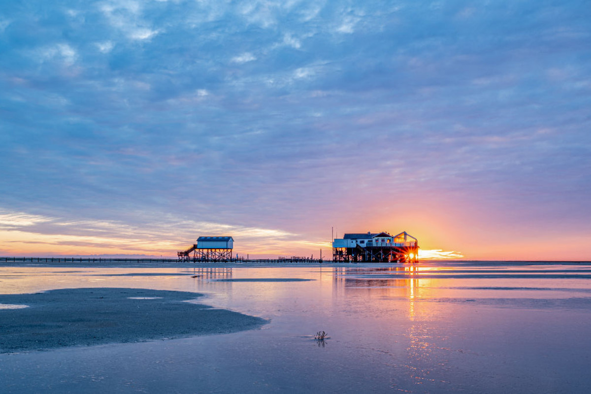 Strand am frühen Morgen in St. Peter-Ording