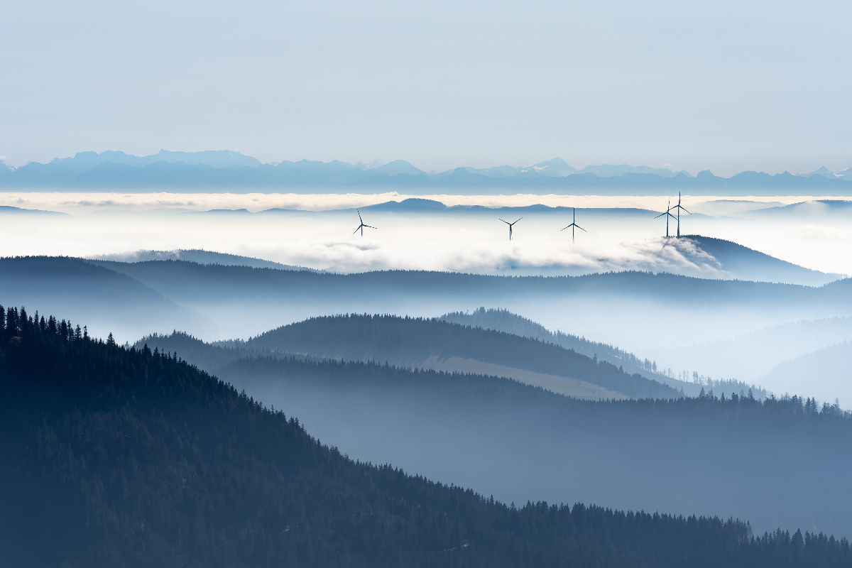 Blick vom Feldberg in die Rheinebene