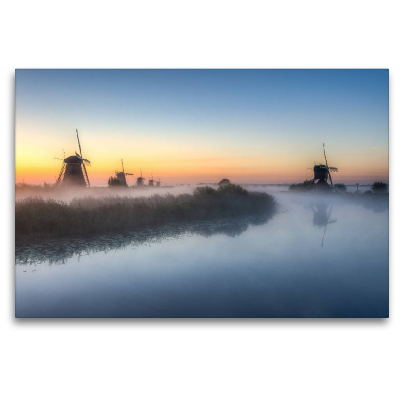 Morgendämmerung in Kinderdijk