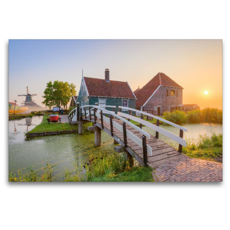 Sonnenaufgang in Zaanse Schans in Holland