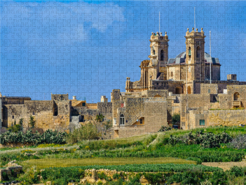 Blick von der Basilika Ta Pinu auf Gharb